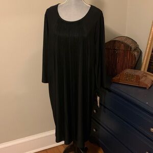 NWT Black Dress with Fringe 1X
